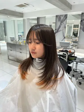 ロング カラー ハッシュカット ✦·.⋆  SAYAのヘアスタイル