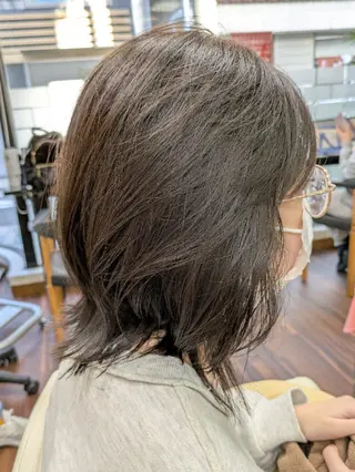 ミディアム 大人女性カット/ヘア セット✨️片本🌸のヘアスタイル