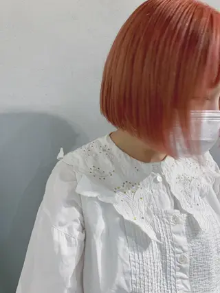カラー ボブパーマコテ巻き風 パーマNo1深江秀平のヘアスタイル