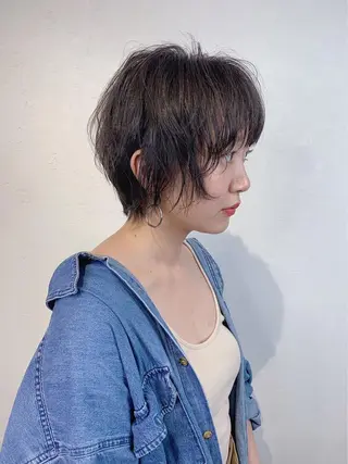 ショート カラー パーマ _ WHITE三宮店のヘアスタイル