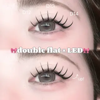 マツエク・マツパ 🩶LED＆ダブル フラットRAN🪽のマツエク・マツパデザイン