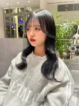 ミディアム 🫧暖色愛され透明感 🍒カラー千優のヘアスタイル