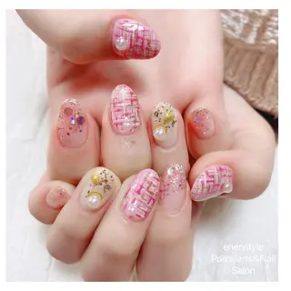 ミディアム ネイル 🐾enen style 🐾のネイルデザイン