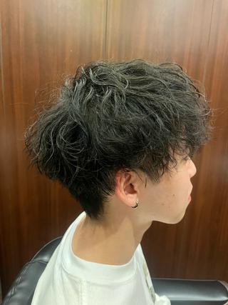パーマ メンズ ヒロ銀座川崎 志田健介のヘアスタイル