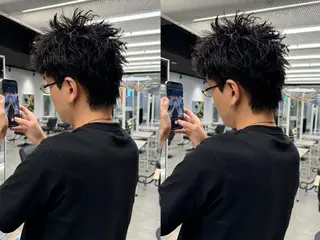 ショート パーマ メンズ 石井 光星のヘアスタイル
