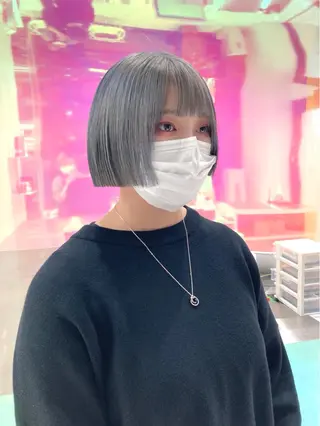 ショート カラー パーマ ヘアアレンジ メンズ キッズ ネイル マツエク・マツパ アイブロウ KANAMI 🌏のヘアスタイル