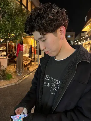 ショート メンズ清潔感のプロ 💈メンズパーマ藤田のヘアスタイル