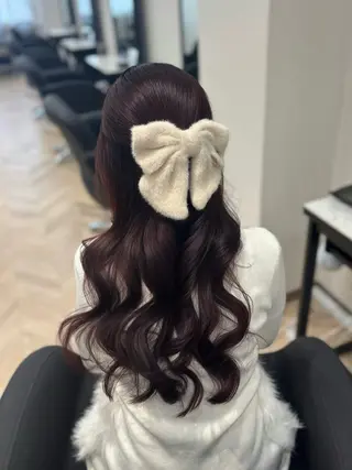 ロング カラー 𝒎𝒐𝒆🩰 名駅/ヘアメ/暖色♡のヘアスタイル