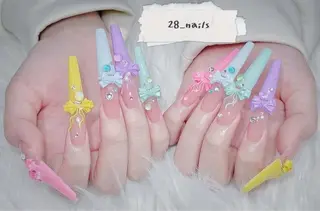 ロング 猫爪中毒♡ ロングネイル専門店のネイルデザイン