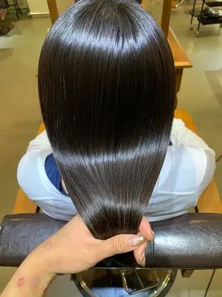 ロング パーマ ブリーチなしカラー 🌿脇黒丸 彩のヘアスタイル