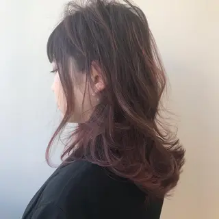 セミロング カラー Lien 深井店のヘアスタイル