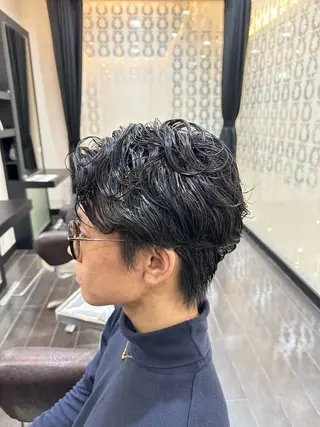 パーマ ナチュラルヘア 神田一瑳のヘアスタイル