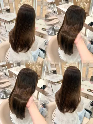 セミロング カラー 浦川 まどかのヘアスタイル