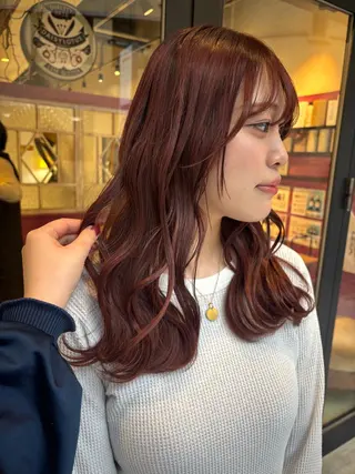 セミロング カラー Rinka  ︎︎のヘアスタイル