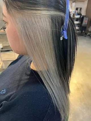 セミロング カラー 水野 亨祐のヘアスタイル