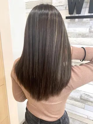 ロング カラー パーマ メンズ縮毛矯正 細谷碧海のヘアスタイル