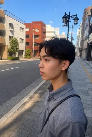パーマ メンズ 吉田 一歩のヘアスタイル