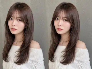 ミディアム カラー 🦋韓国風レイヤー/ 艶髪矯正🦋凛太郎のヘアスタイル
