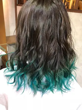 ミディアム 西村 雄二/エクステのヘアスタイル
