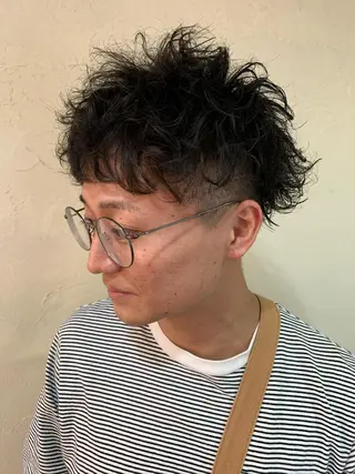 ショート パーマ メンズ ショート/似合わせ レイヤー/福岡聖容のヘアスタイル
