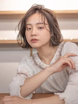 カラー ショート 豊中駅3分eha レッスンモデルのヘアスタイル