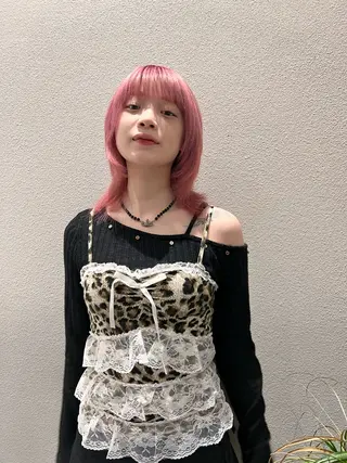 ミディアム カラー happy  man 🌸クロスパーマ🌸のヘアスタイル