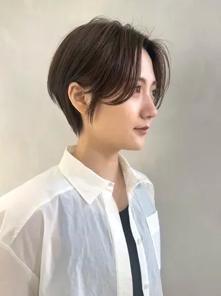 ショート カラー 骨格診断で絶対可愛い ✨丸みショート✨凌弥のヘアスタイル