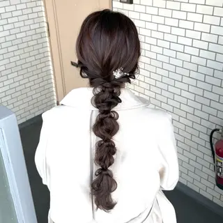 ロング ヘアアレンジ 褒められヘアメイク /‎ボブ女子🐶みおのヘアスタイル
