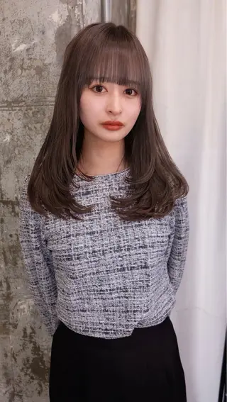 セミロング カラー 福岡美容室ハイトーン koudaiのヘアスタイル