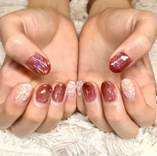ショート カラー パーマ ヘアアレンジ ネイル マツエク・マツパ el. by Aoのネイルデザイン