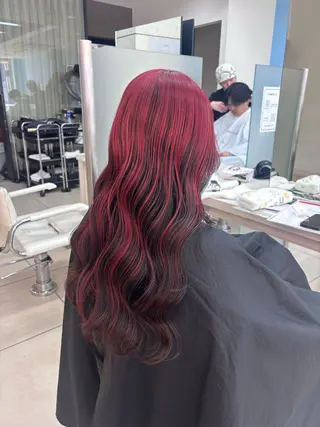 セミロング カラー 🫧ダメージレス🫧 カラー&縮毛矯正のヘアスタイル