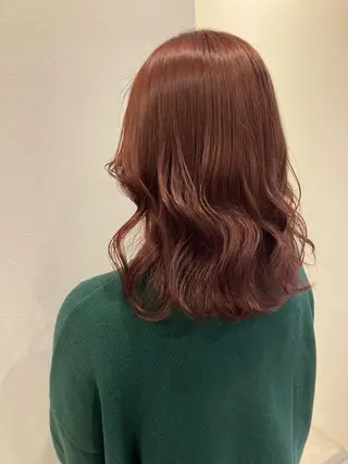 ミディアム ✨色持ちの良い艶 カラー✨蟹江真世のヘアスタイル