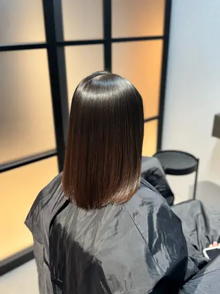 ロング パーマ 髪質改善Ⅰ透明感 艶カラーⅠたつやのヘアスタイル
