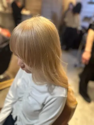 ロング カラー ハイトーンカラー が絶対可愛い✨泰聖✨のヘアスタイル