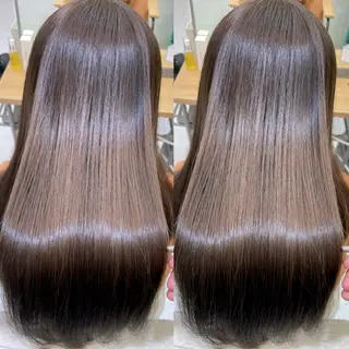 ロング 髪質改善✨艶髪カラー 縮毛矯正✨有田仁志のヘアスタイル