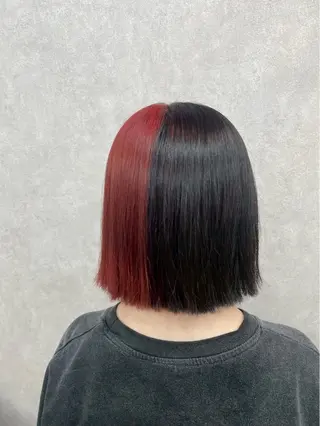 ミディアム カラー UNBLEACH ブリーチカラーのヘアスタイル