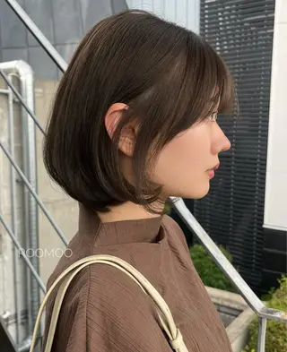 ショート カラー 韓国ボブ/ハッシュ カットKIRAのヘアスタイル