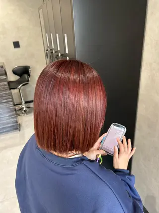 ミディアム カラー 《.Xian》リク/ 艶カラー✨カット✂️のヘアスタイル