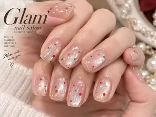 ネイル エツメ💅 長さ出し🎀デザインのネイルデザイン