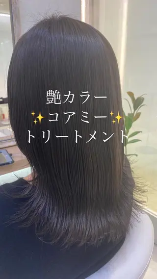 セミロング カラー 縮毛矯正/髪質改善/ 艶髪ササキナツミのヘアスタイル