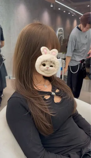 ロング ヘアアレンジ 🌻夏の透明感カラー 🩵韓国レイヤー櫻井のヘアスタイル