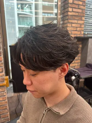 メンズ 🪽直毛男子の救世主 🪽フェザーパーマのヘアスタイル
