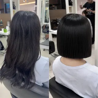 ミディアム パーマ 縮毛矯正指名No.1 艶カラー/SHIMAのヘアスタイル