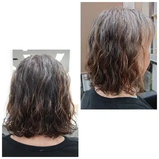 パーマ ミディアム mits 牧港店 比嘉千夏のヘアスタイル