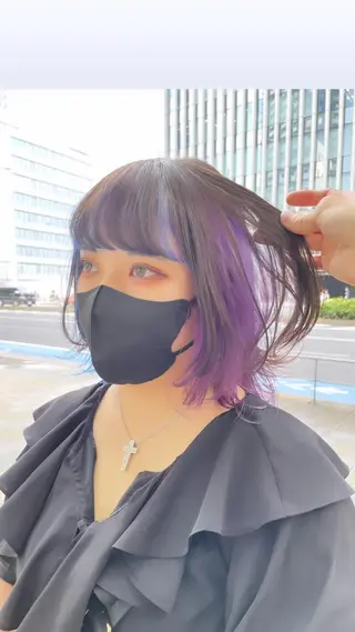 ミディアム カラー 🐺ウルフ/レイヤー カット/高嶋湧大のヘアスタイル