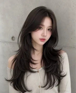 セミロング カラー ヘアアレンジ 🌫️大人韓国ヘア 🌫️naoyaのヘアスタイル