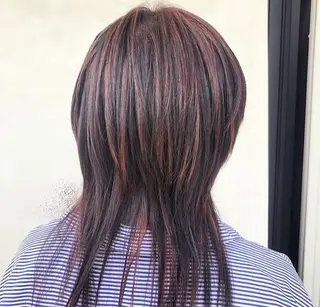 ミディアム カラー lore umeのヘアスタイル