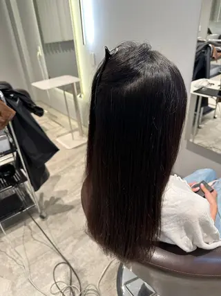 セミロング パーマ 髪質改善ストレート 中林優太のヘアスタイル
