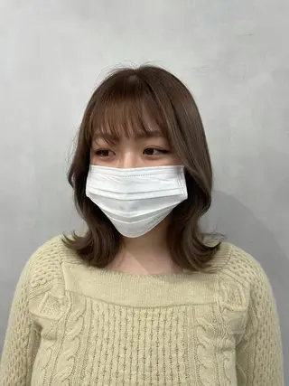 ミディアム ❤︎︎韓国ヘア❤︎︎ 𝑺𝒉𝒊𝒉𝒐のヘアスタイル