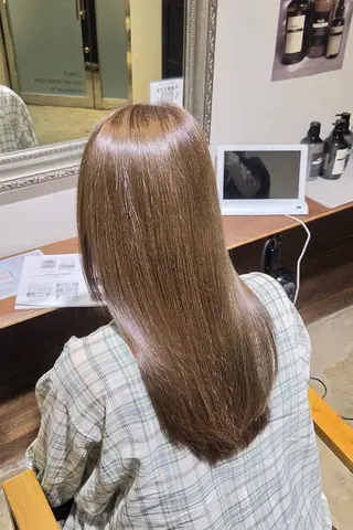 ロング カラー さやか/暗髪カラー /透明感ワンカラーのヘアスタイル